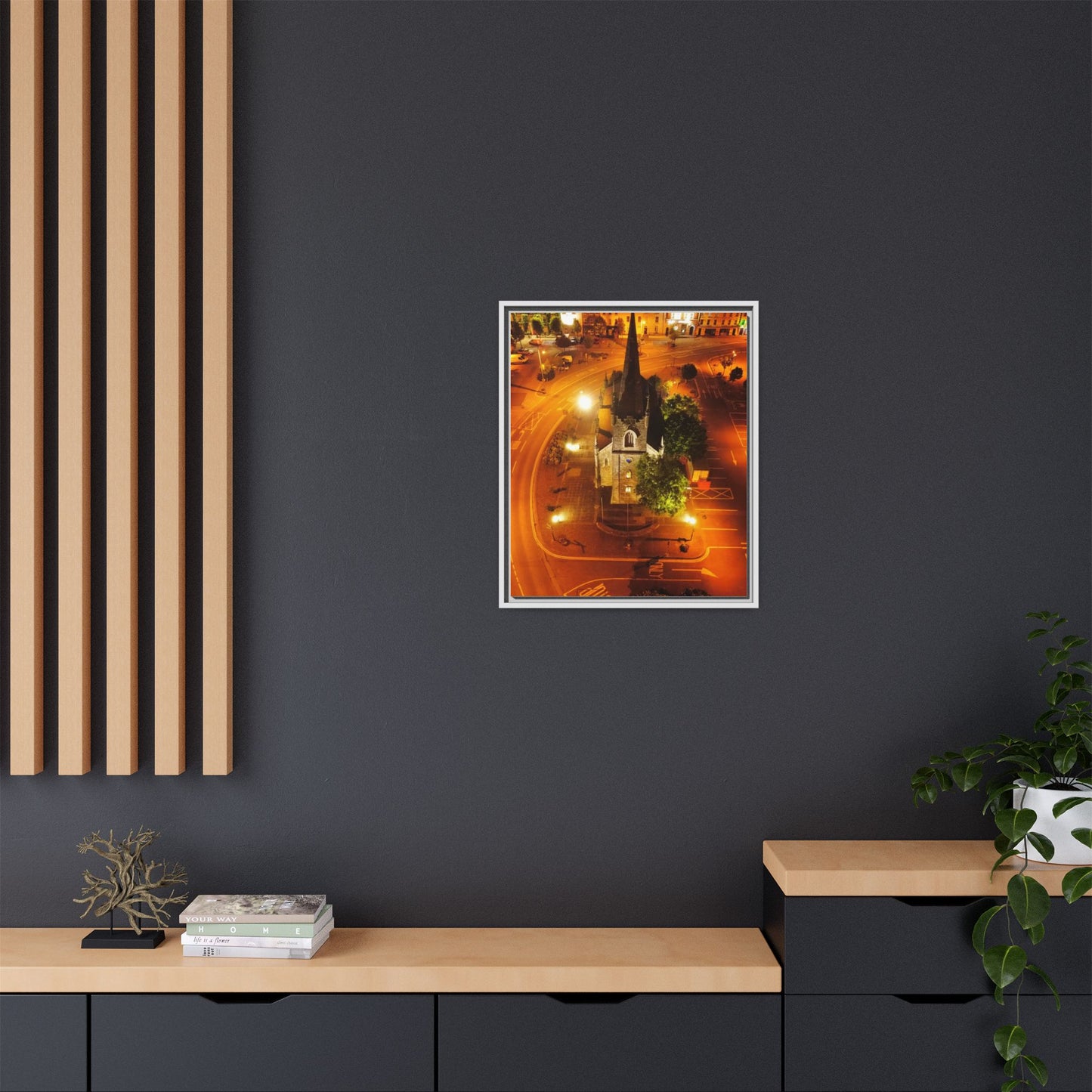 Listowel Church Matte Canvas, Framed (Multi-color)
