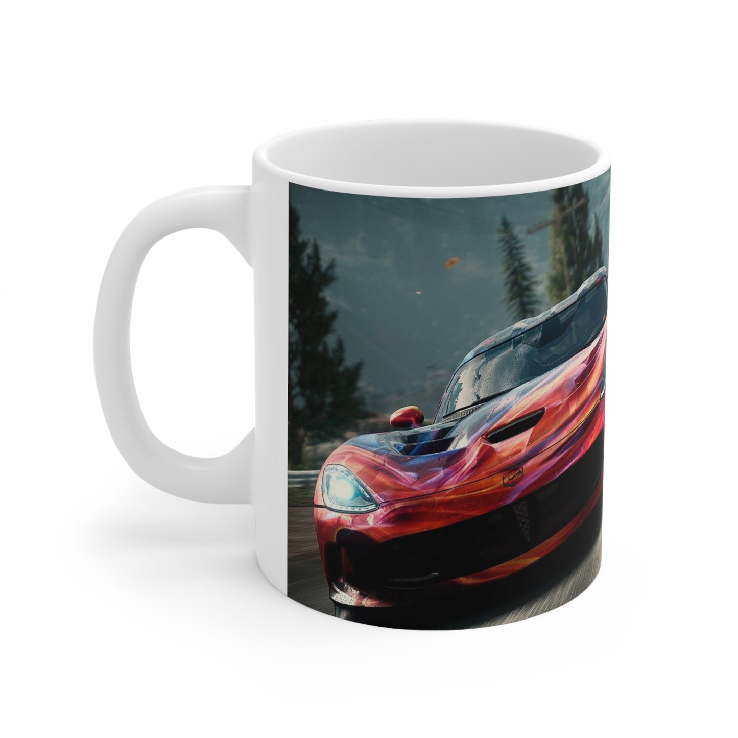 Racing-Themed Ceramic Coffee Cups - Perfect Gift for Car Enthusiasts