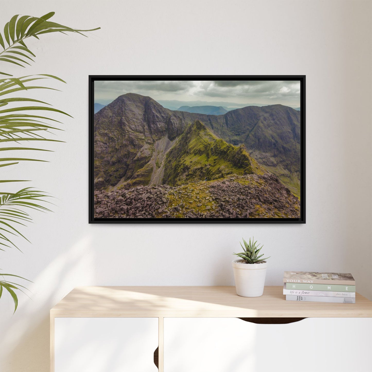 Halfway to Carrauntoohil Matte Canvas, Framed (Multi-color)