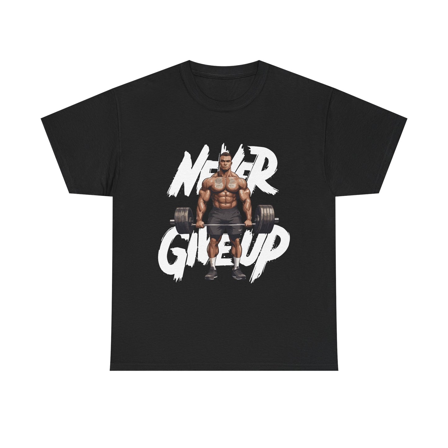 Never Give Up Unisex Heavy Cotton Tee