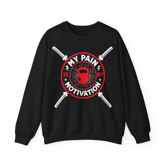 Inspiration Unisex Heavy Blend™ Crewneck Sweatshirt 'My Pain Is My Motivation'