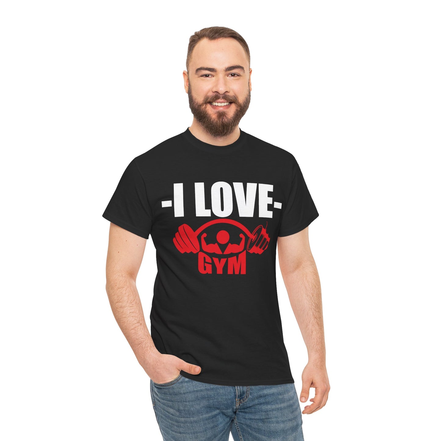 I Love Gym Unisex Heavy Cotton Tee - Perfect for Fitness Enthusiasts
