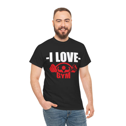 I Love Gym Unisex Heavy Cotton Tee - Perfect for Fitness Enthusiasts