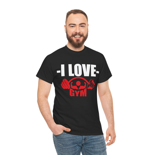 I Love Gym Unisex Heavy Cotton Tee - Perfect for Fitness Enthusiasts