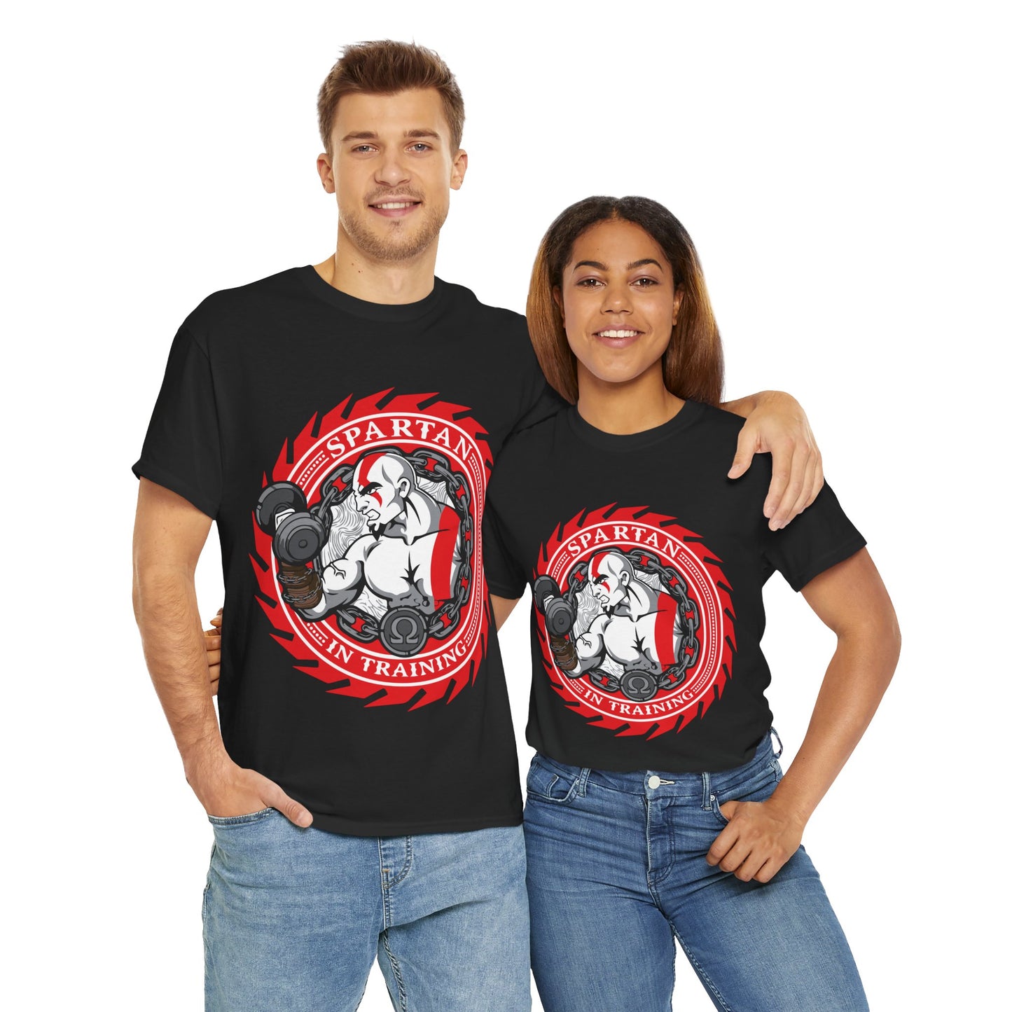 Spartan Strength Unisex Heavy Cotton Tee | Perfect for Fitness Enthusiasts Black