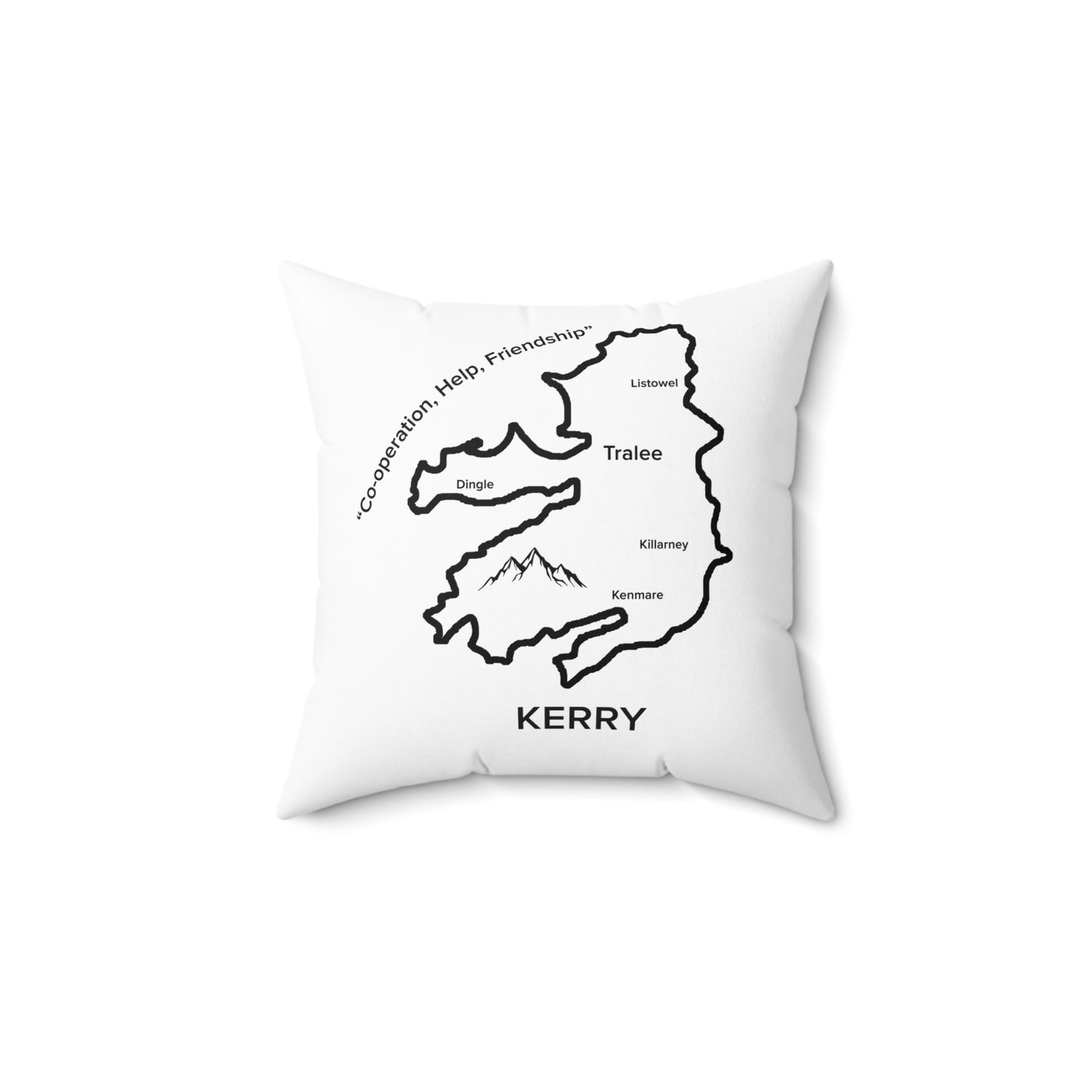 Kerry Spun Polyester Square Pillow White Edition 4 Sizes