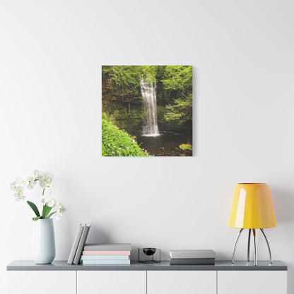 Glacer Waterfall Matte Canvas, Stretched, 1.25"