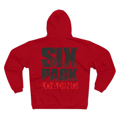 Six Pack Loading Unisex Hooded Zip Sweatshirt - Perfect for Fitness Enthusiasts