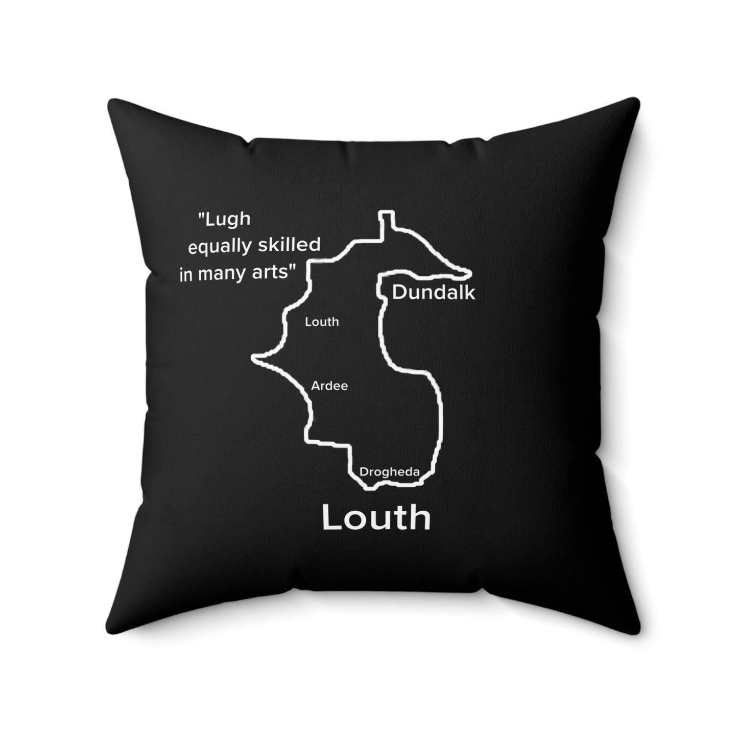Louth Spun Polyester Square Pillow Black Edition 4 Sizes