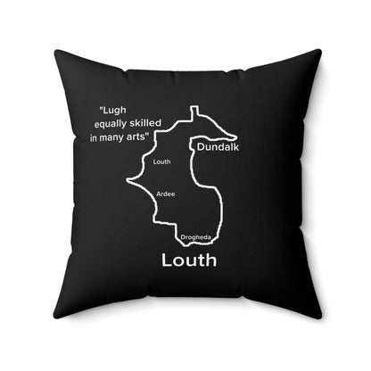 Louth Spun Polyester Square Pillow Black Edition 4 Sizes