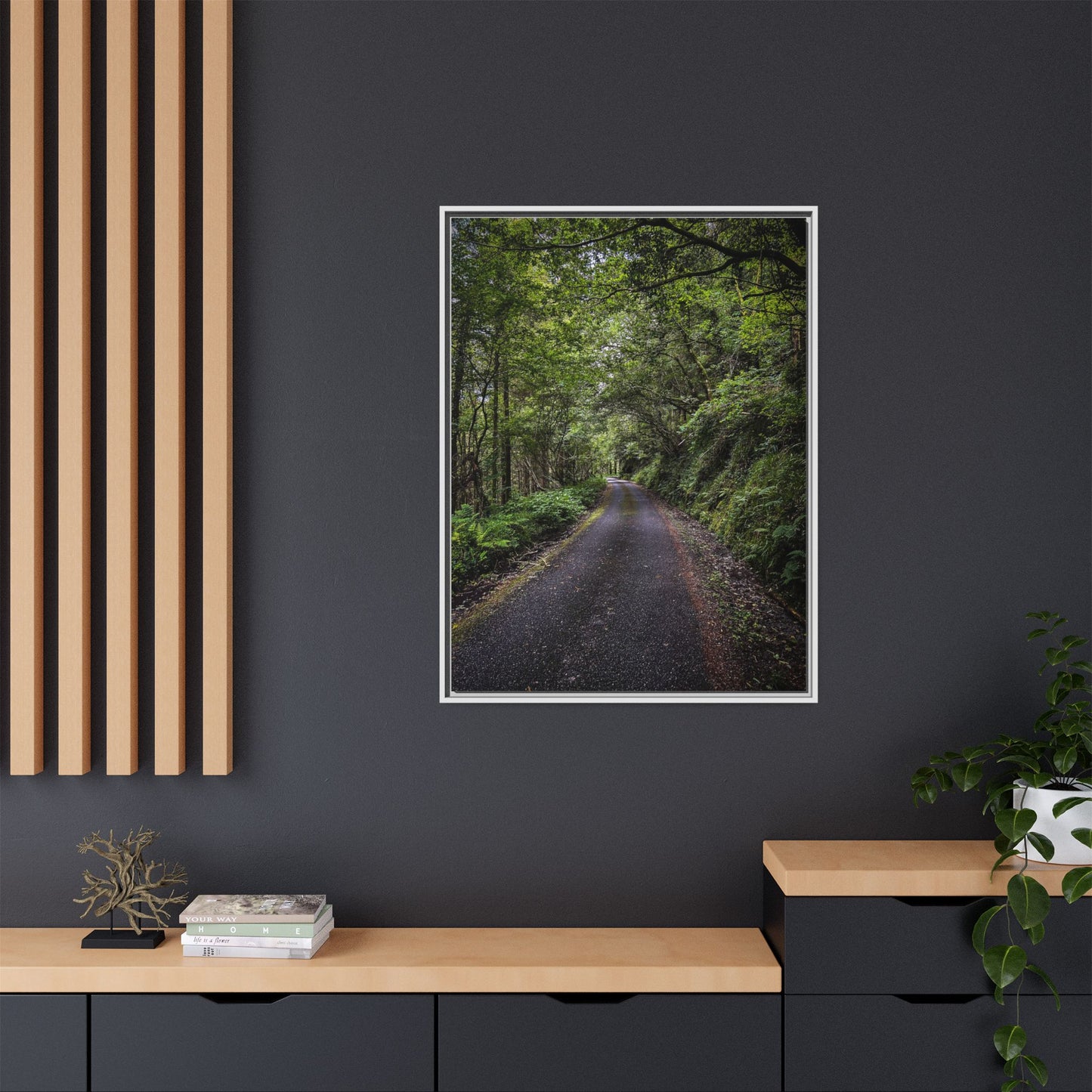 Glanageenty Forest Trail Matte Canvas, Framed (Multi-color)
