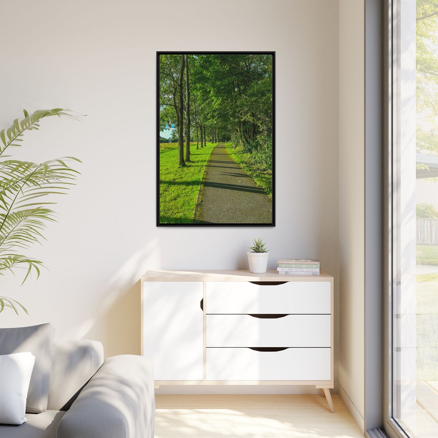 Listowel Town Park Matte Canvas, Framed (Multi-color)