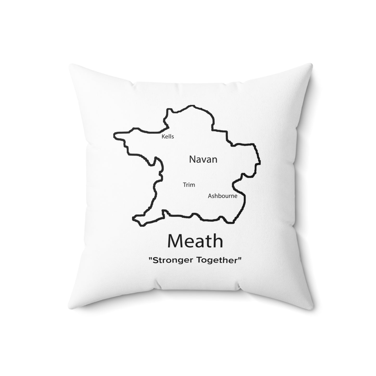 Meath Spun Polyester Square Pillow White Edition 4 Sizes