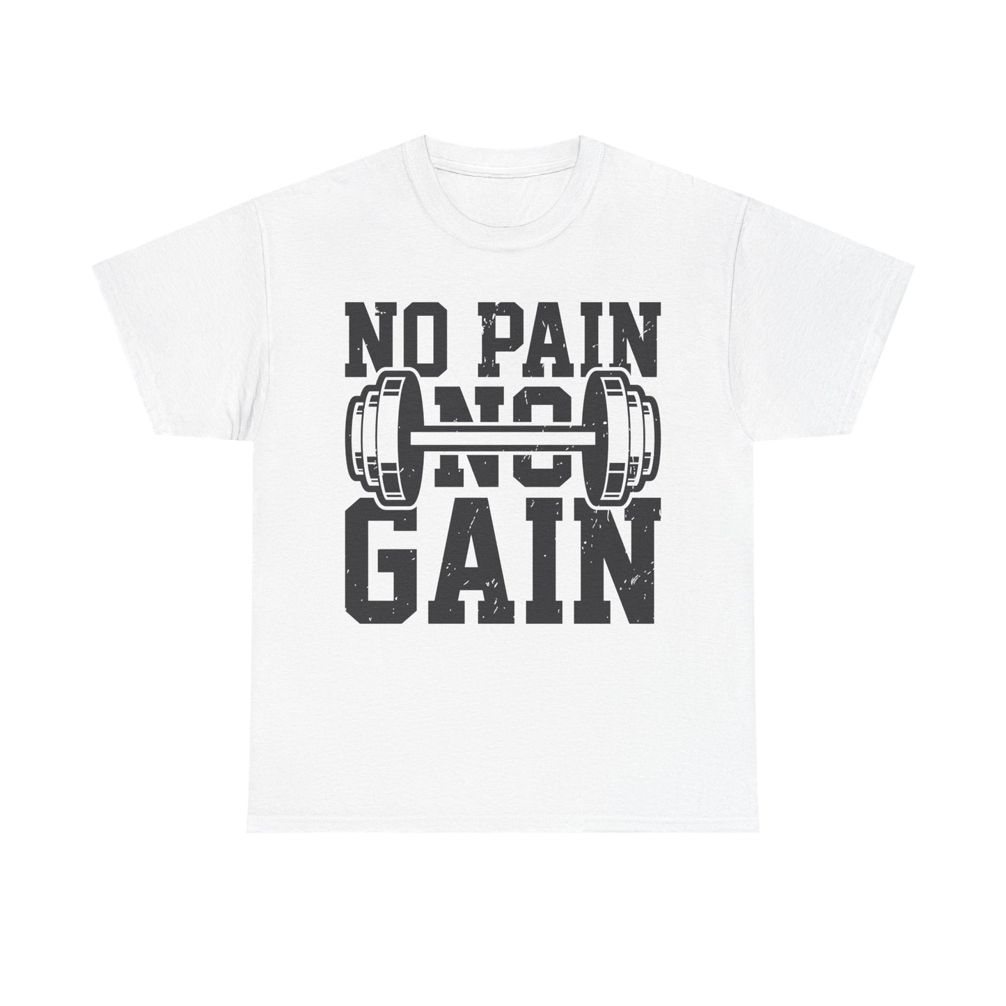 No Pain No Gain Unisex Heavy Cotton Tee - Perfect for Fitness Enthusiasts