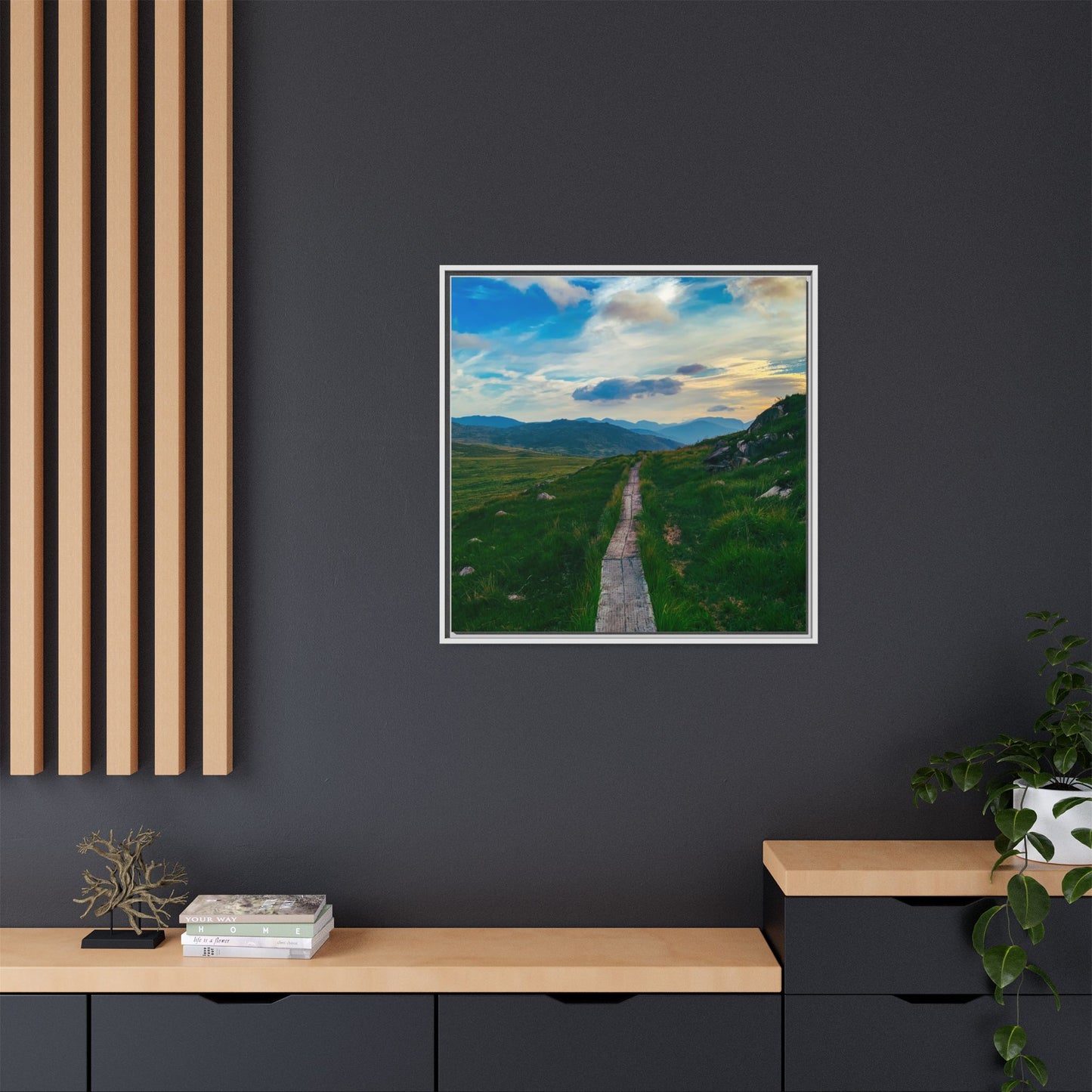 Torc Mountain Trail Matte Canvas, Framed (Multi-color)
