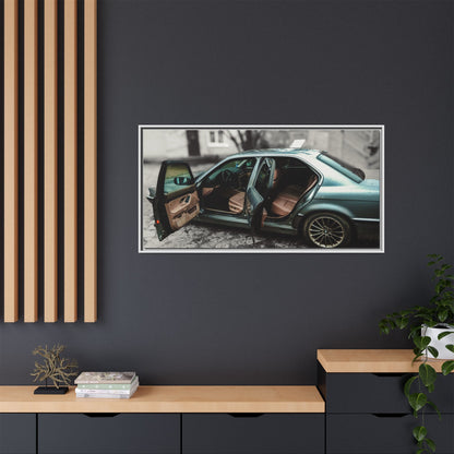 BMW 7 Matte Canvas, Framed (Multi-color)