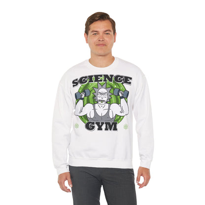 Science Gym Unisex Heavy Blend™ Crewneck Sweatshirt - Fun Fitness Sweatshirt for Science Lovers White