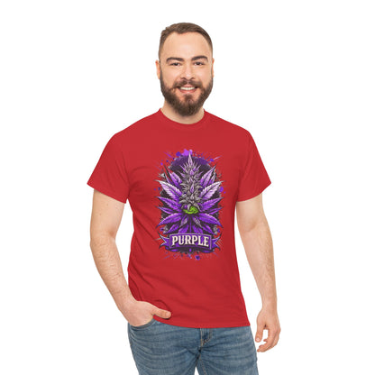 Purple Cannabis Bud T-Shirt — Bold Psychedelic Marijuana Graphic Tee