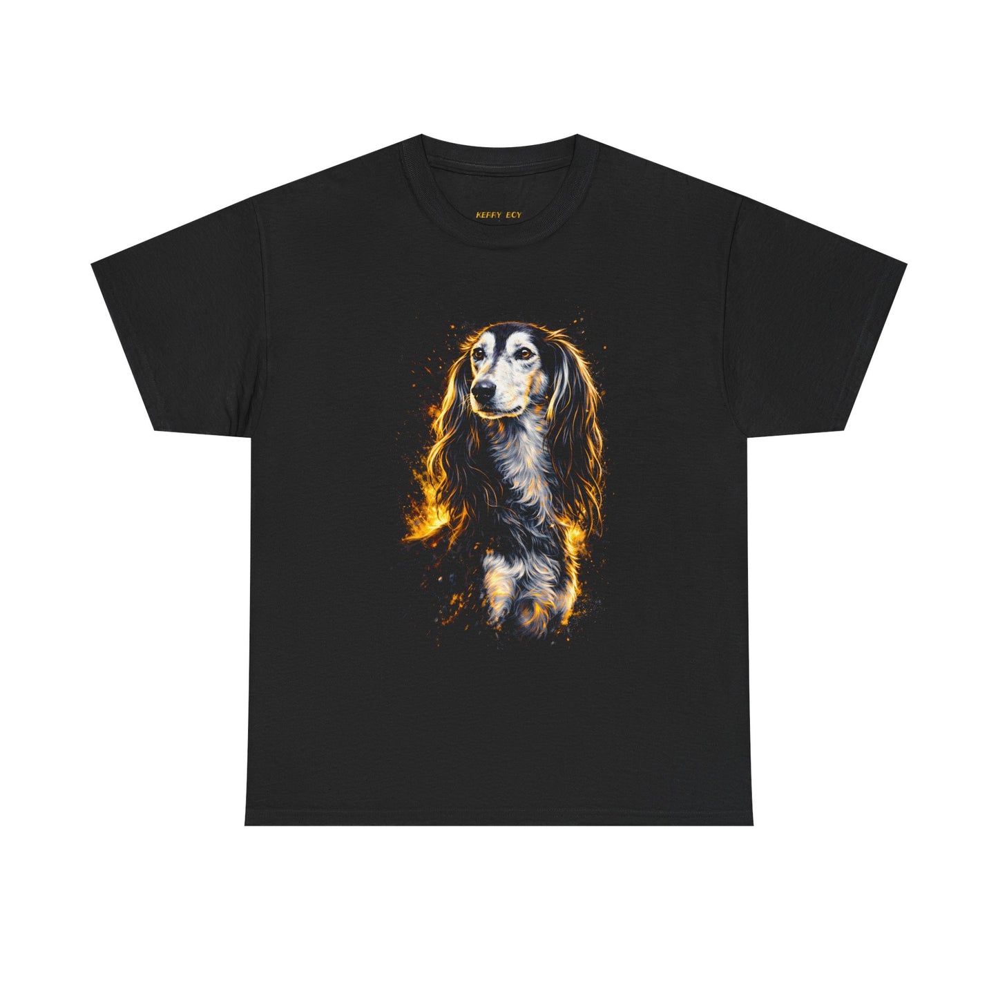Dog Portrait T-Shirt — Fiery Golden Retriever Art Tee