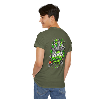 Kush Graffiti T-Shirt — Green Cannabis Leaf Street Art Tee