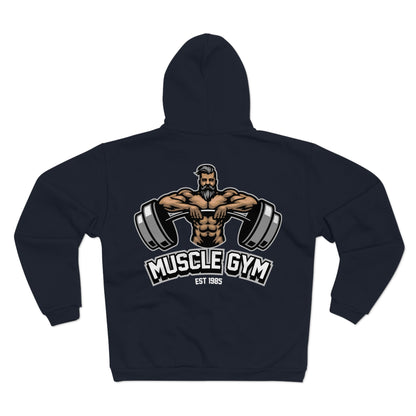 Muscle Gym Unisex Hooded Zip Sweatshirt – Perfect for Fitness Enthusiasts