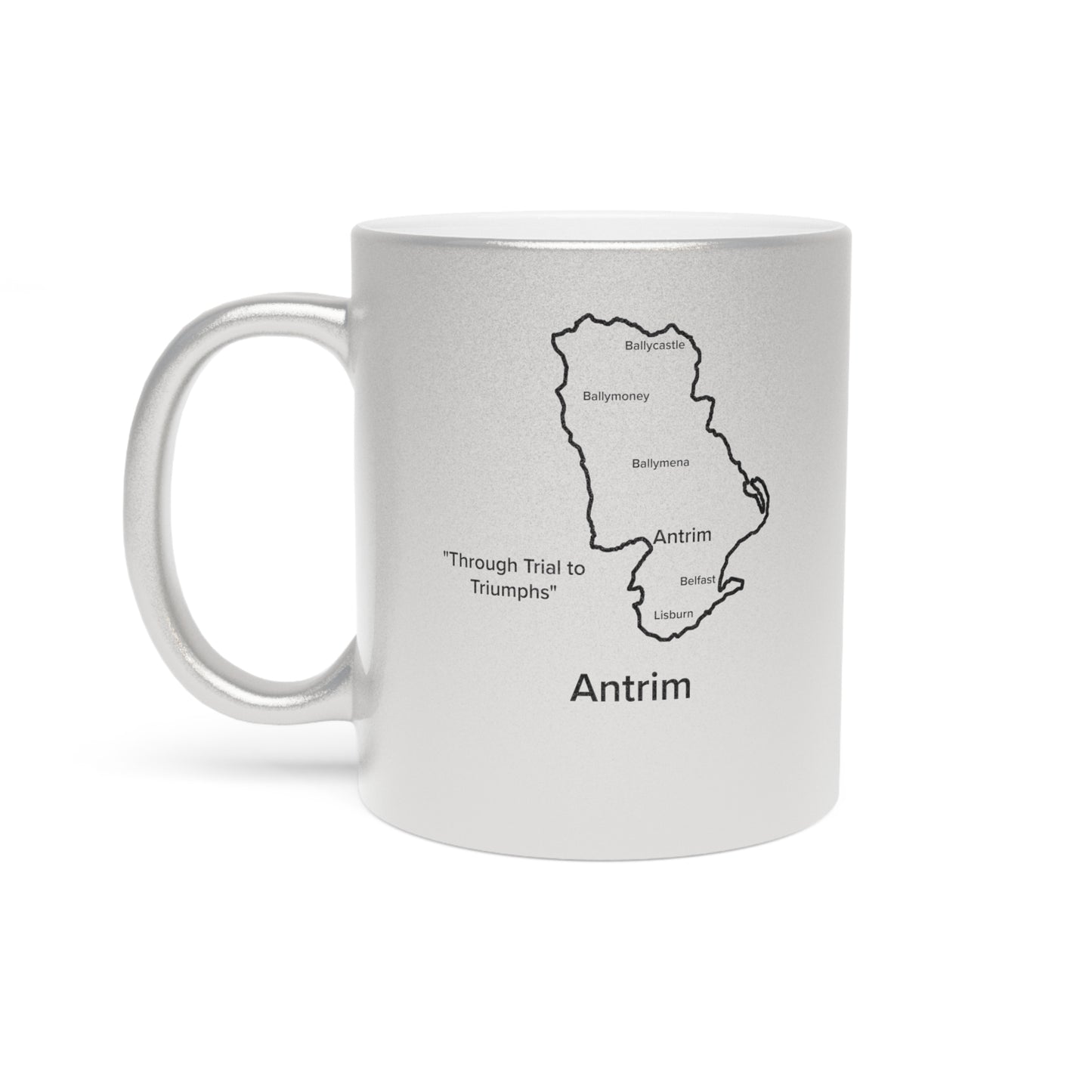 Antrim County Metallic Colour Mug - Silver/Gold - Perfect Gift for Coffee Lovers