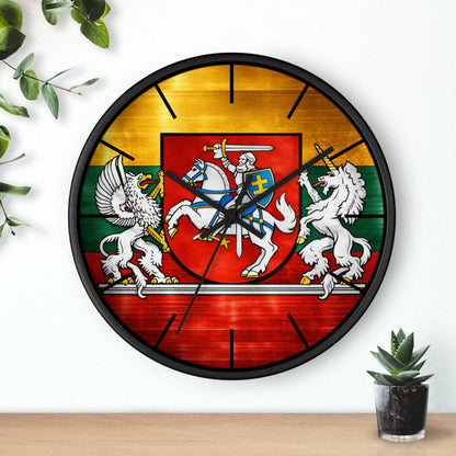Lithuanian Coat of Arms Wall Clock — Vytis Emblem Decorative Clock