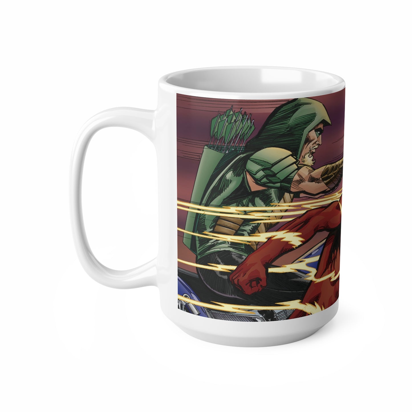Superhero Duel Ceramic Coffee Cup - 11oz and 15oz