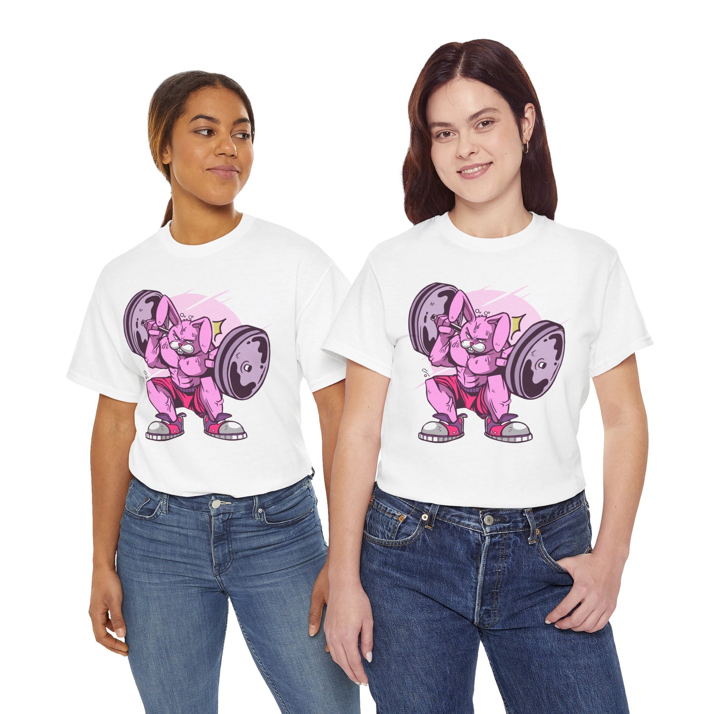 Funny Lifting Pig Unisex Heavy Cotton Tee - Gym Humor Shirt