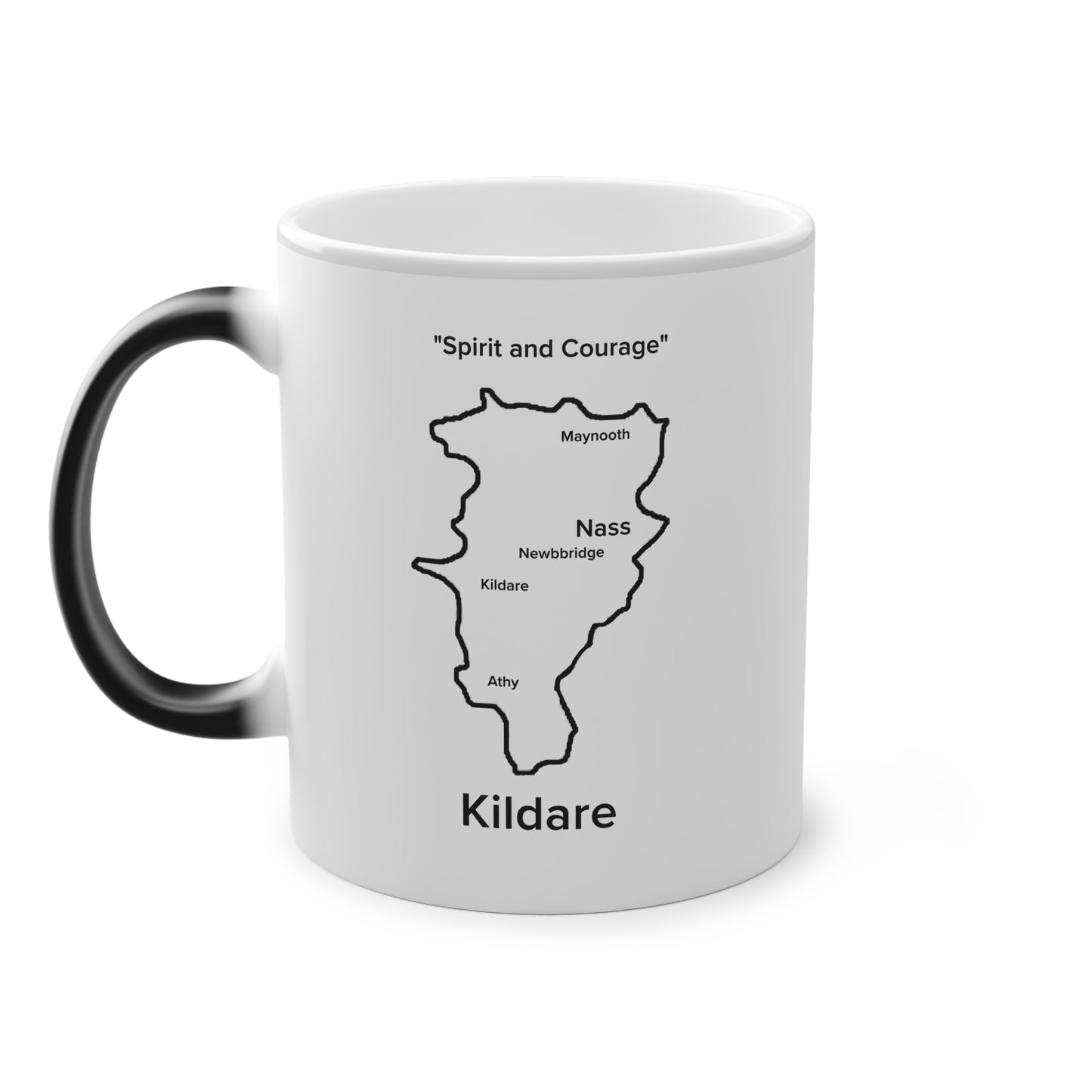 Kildare Magic Mug: Color - Changing Coffee Cup with Artistic Map Design