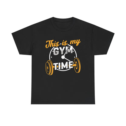 Gym Time Unisex Heavy Cotton Tee - Perfect Workout Shirt for Fitness Enthusiasts