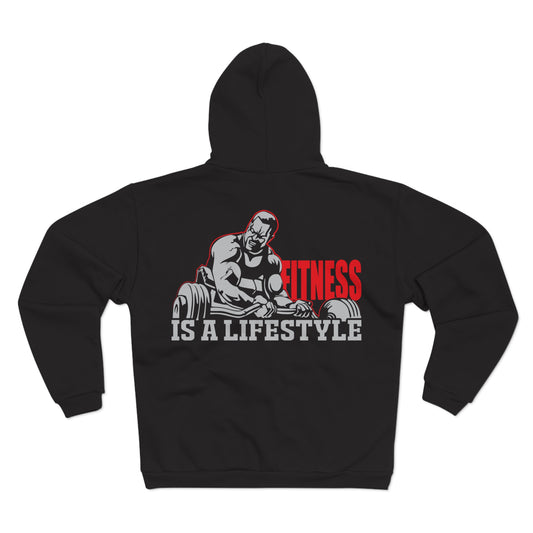 Fitness Lifestyle Unisex Hooded Zip Sweatshirt