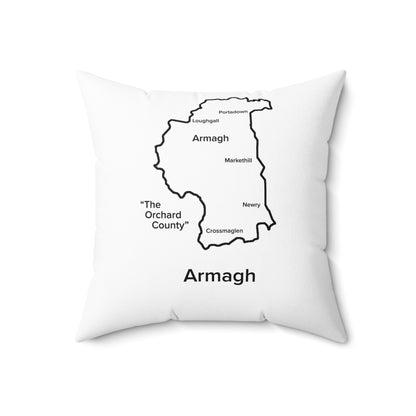 Armagh Spun Polyester Square Pillow White Edition 4 Sizes
