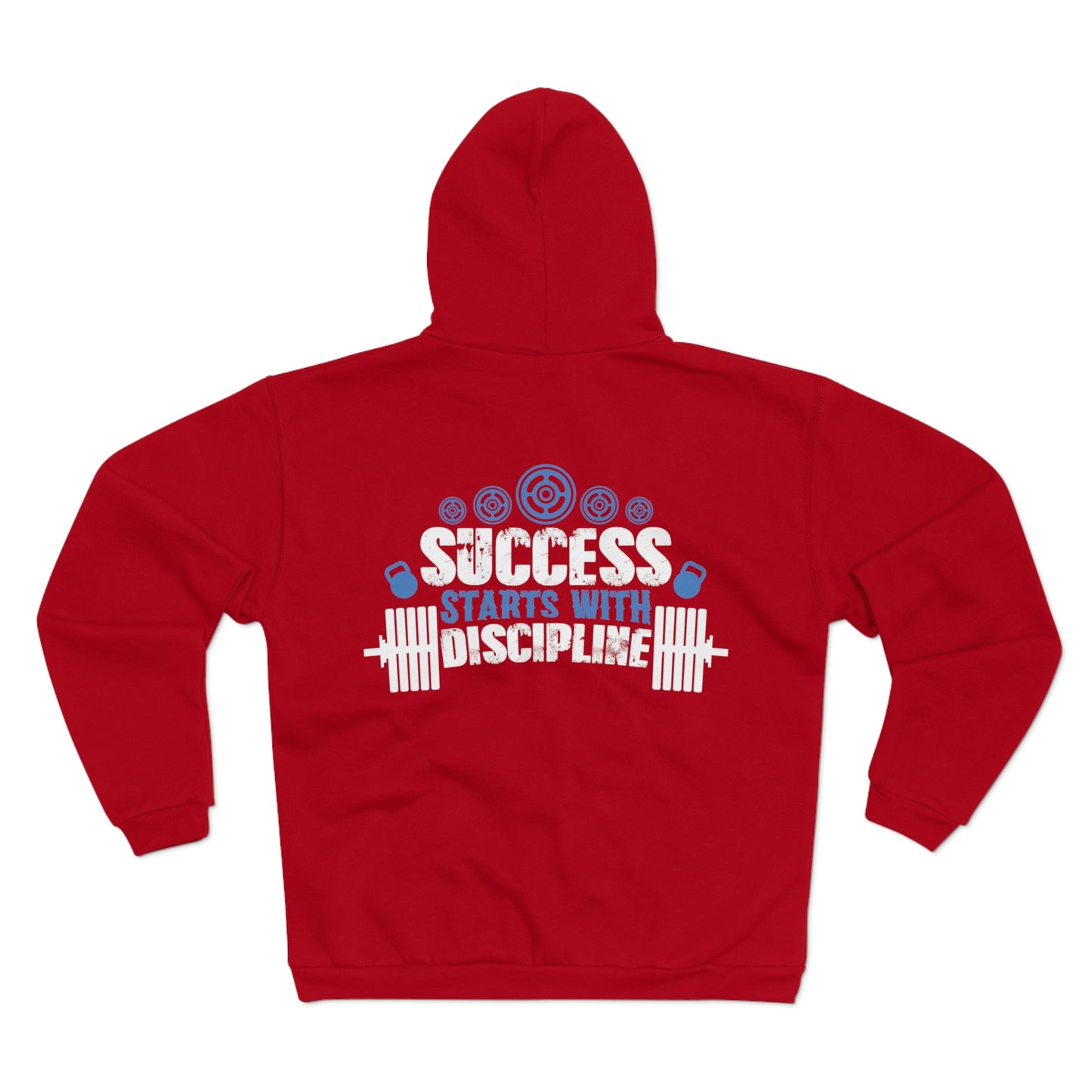 Unisex Hooded Zip Sweatshirt - Success Starts with Discipline