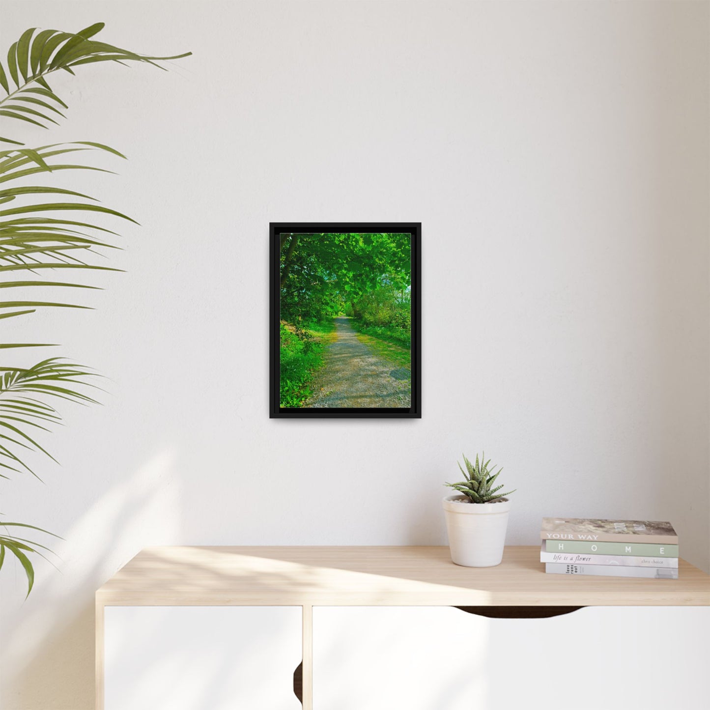 Listowel River Walk Matte Canvas, Framed (Multi-color)