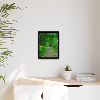 Listowel River Walk Matte Canvas, Framed (Multi-color)
