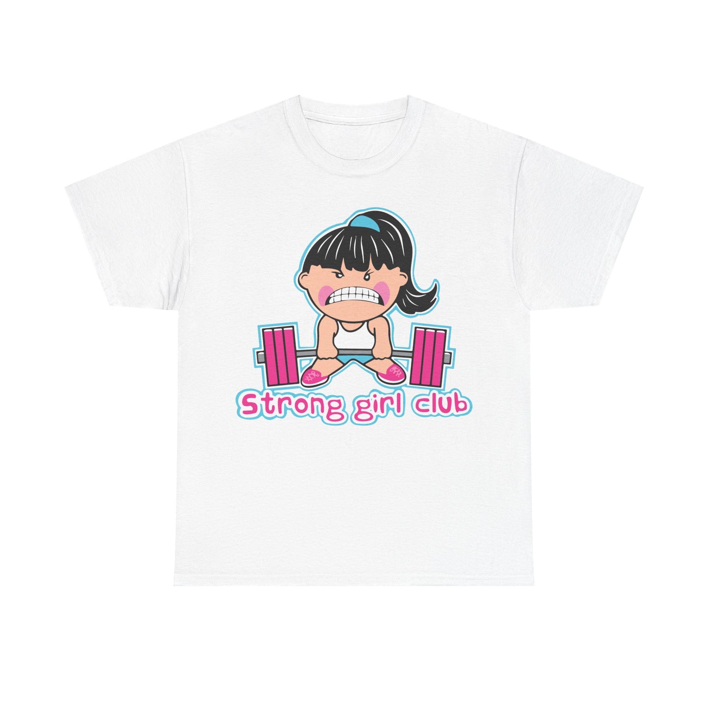Strong Girl Club Unisex Heavy Cotton Tee - Empowering Fitness Shirt White