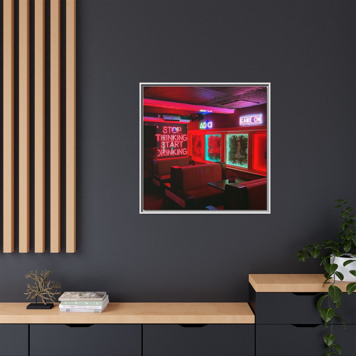 The Mermaids Night Club Matte Canvas, Framed (Multi-color)