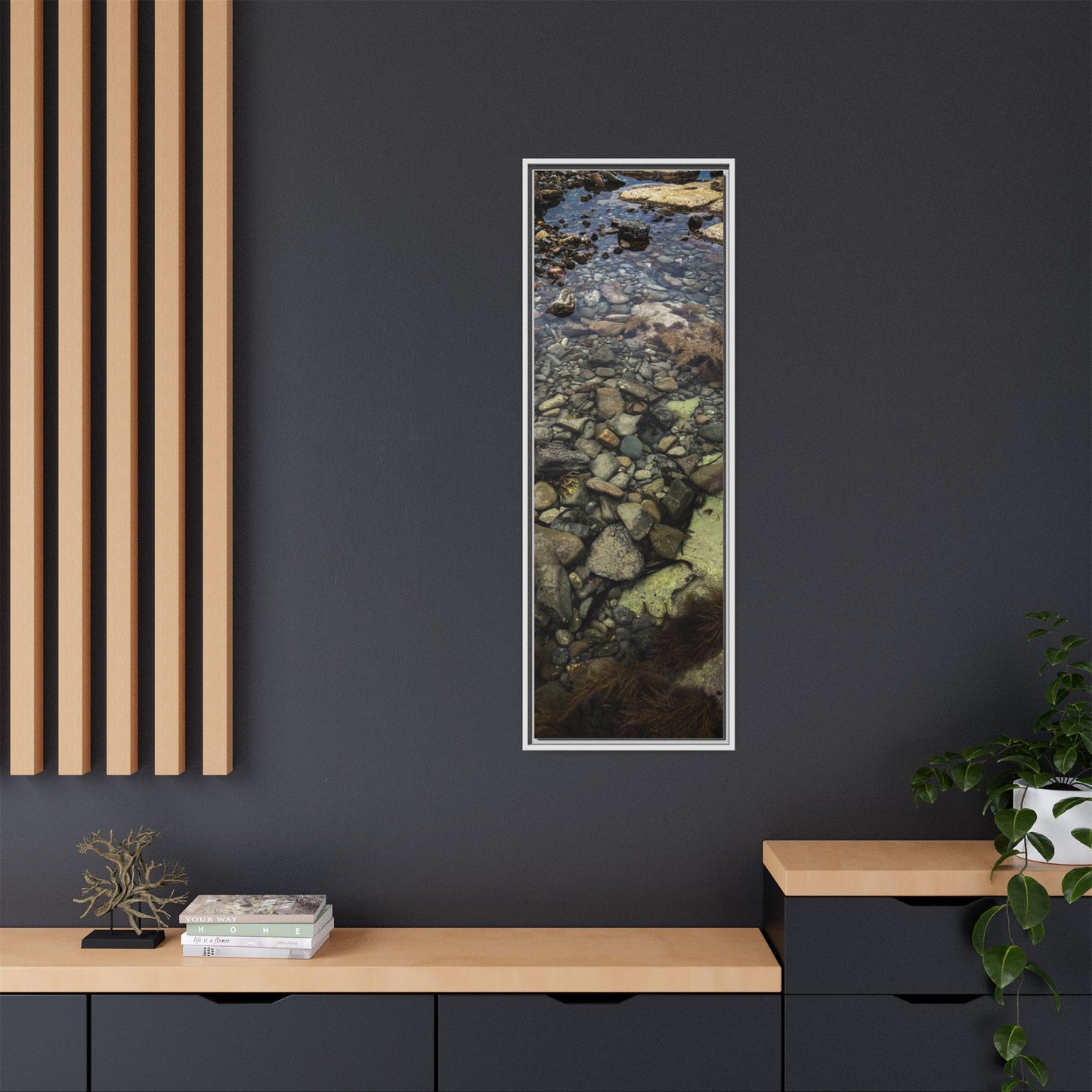 Rocks Matte Canvas, Framed (Multi-color)