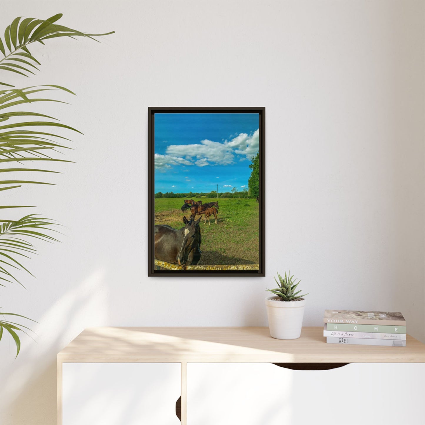 horses 2 Matte Canvas, Framed (Multi-color)