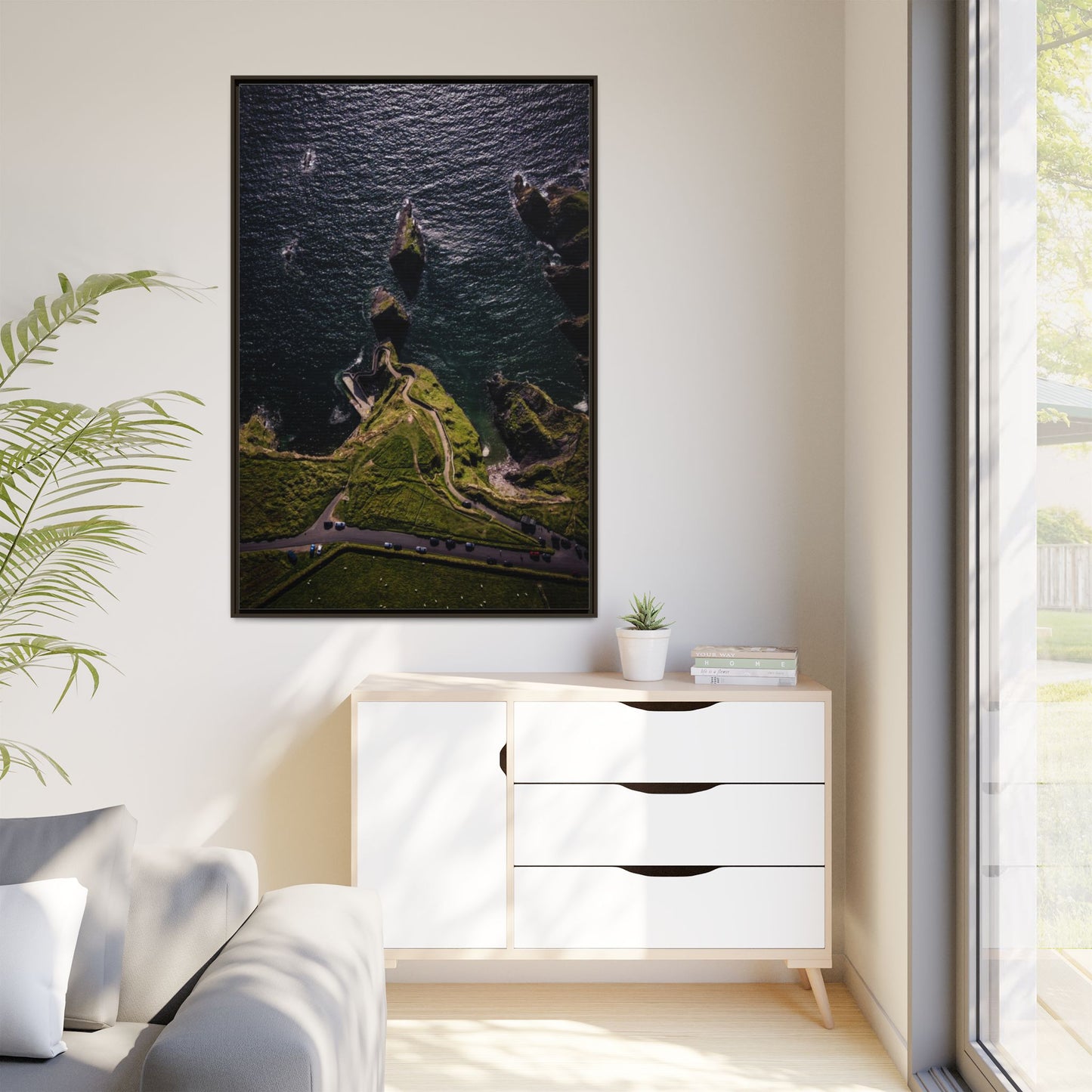 Dunquin Pier Matte Canvas, Framed (Multi-color)