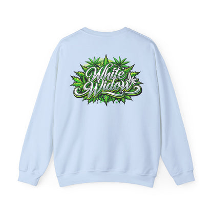 White Widow Graphic  — Cannabis Leaf Logo Sweatshirt