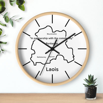 Laois County Map Wall Clock — Minimalist Irish County Clock