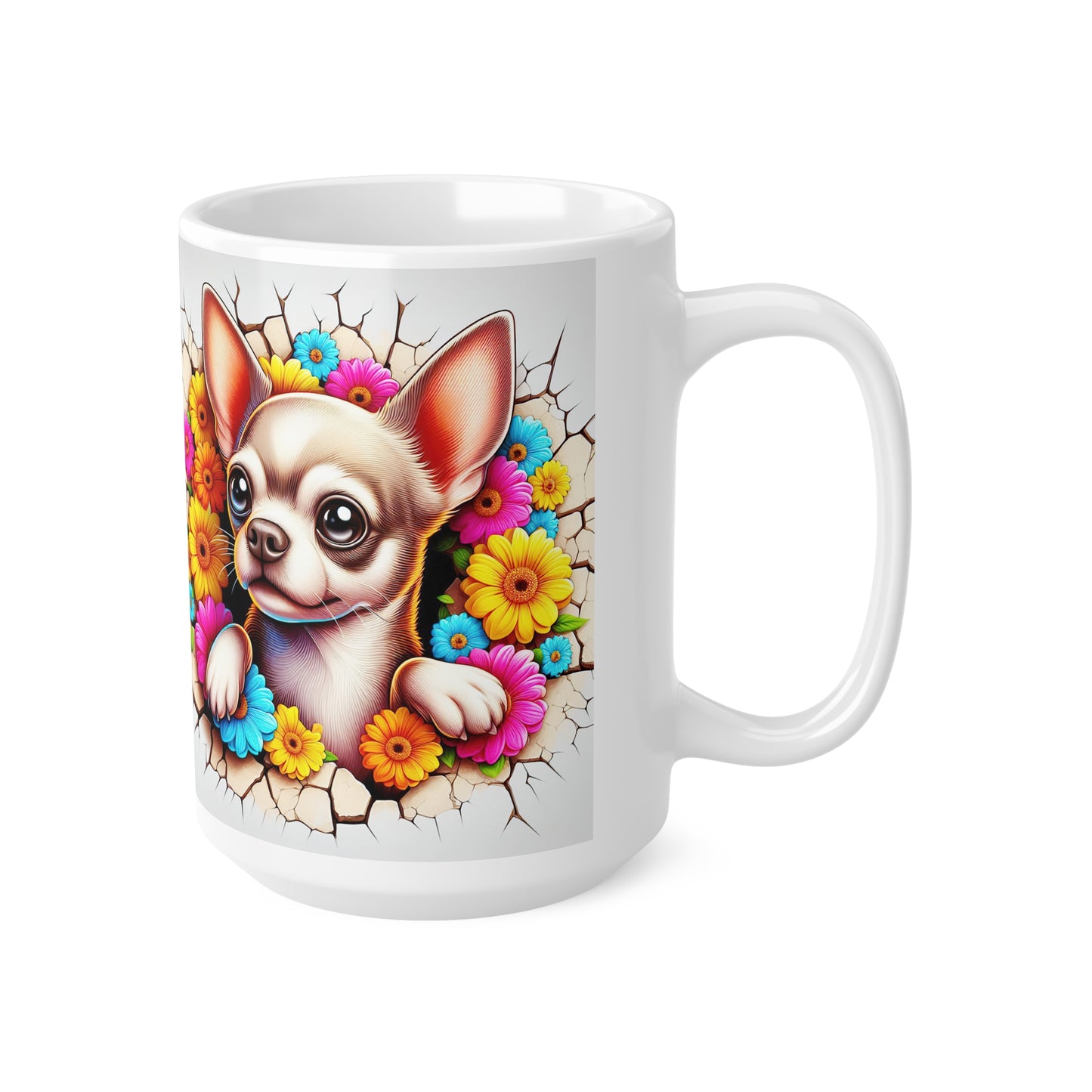 Charming Floral Chihuahua Coffee Mug - 11oz & 15oz