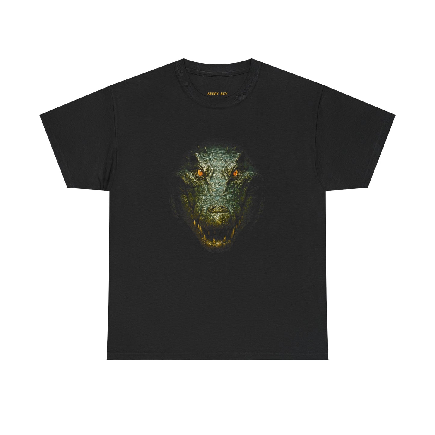 Crocodile Face Graphic Tee - Fierce Reptile Illustration T-Shirt