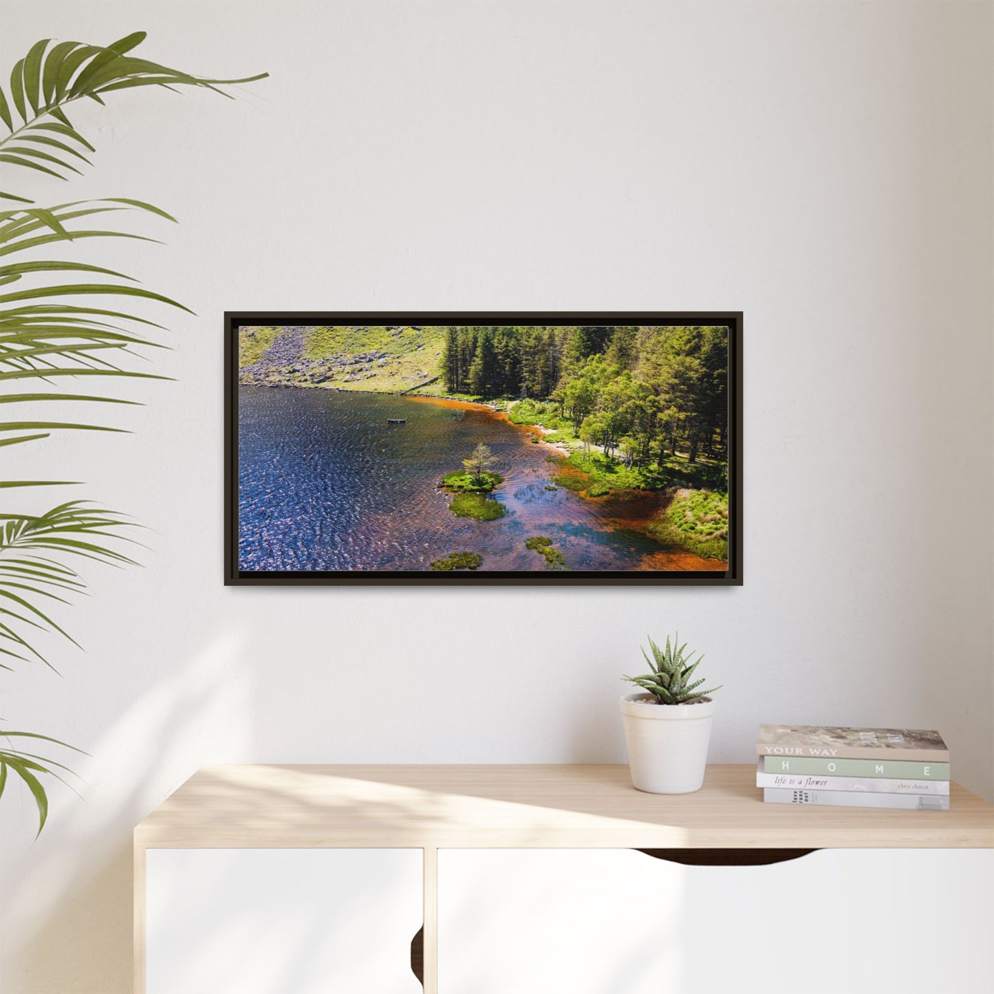 Gleanteenassig Forest Matte Canvas, Framed (Multi-color)