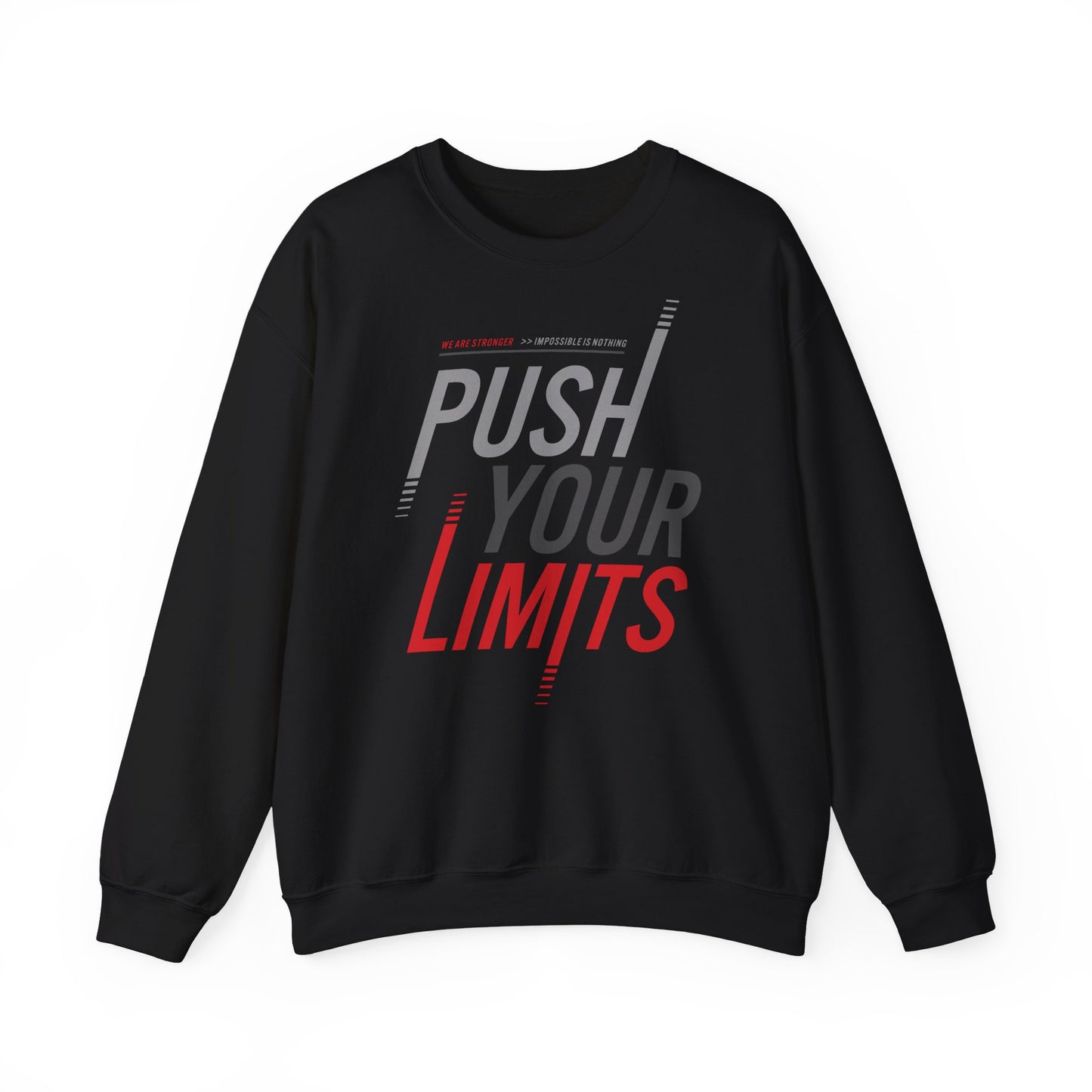 Motivational Crewneck Sweatshirt - 'Push Your Limits'