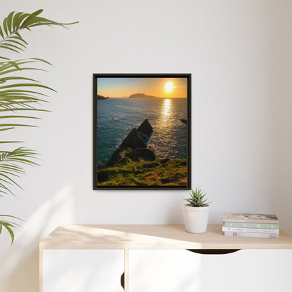 Dunquin Pier Matte Canvas, Framed (Multi-color)