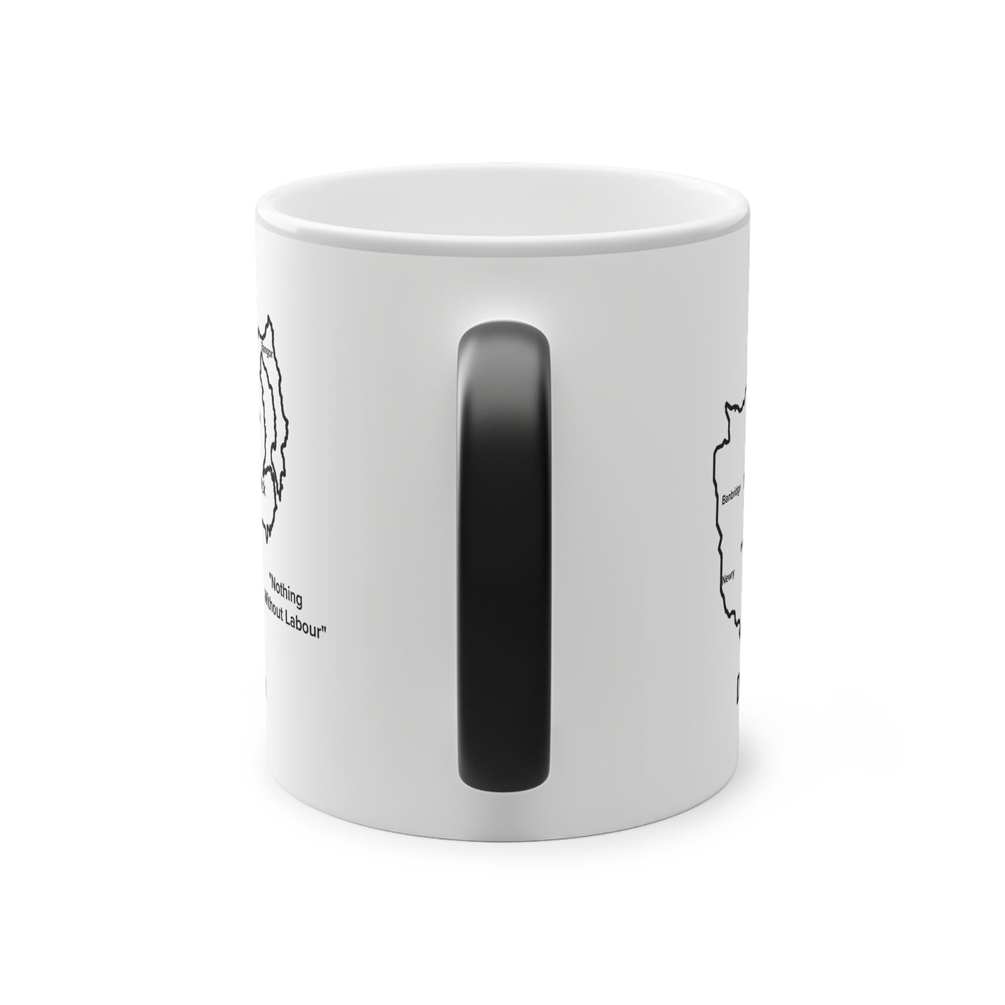 Down Magic Mug: Color - Changing Coffee Cup with Artistic Map Design