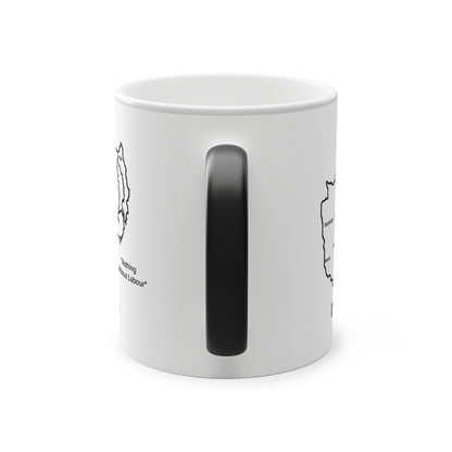Down Magic Mug: Color - Changing Coffee Cup with Artistic Map Design